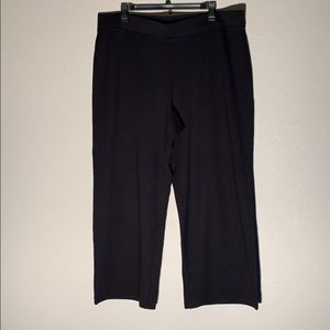 J Jill 3X Black Wide Leg Pima Cotton Knit Pants